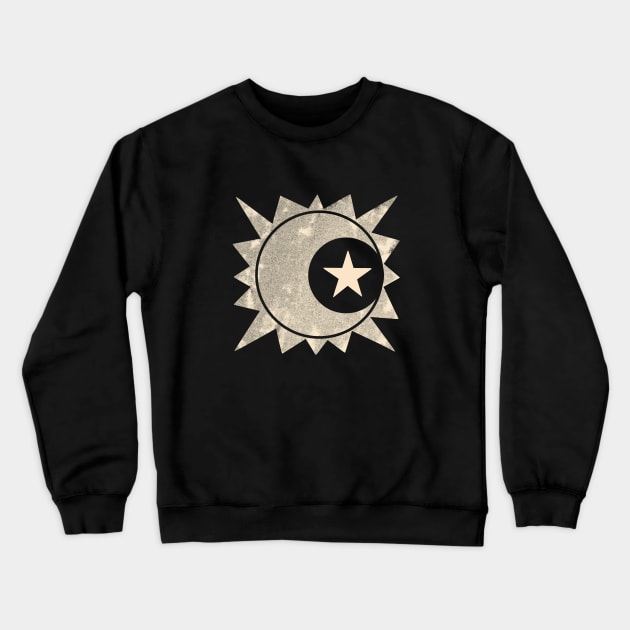 Sun Moon Star Crewneck Sweatshirt by Renea L Thull